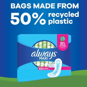 Always Maxi Pads Size 2 Long Super Absorbency 32 Count