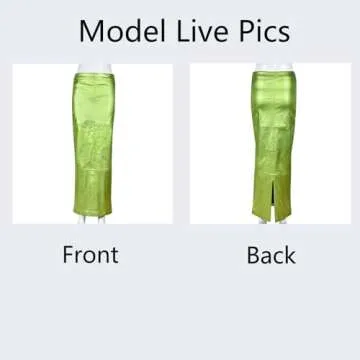 Elegant LEOROO High Waisted Leather Long Skirt for Women