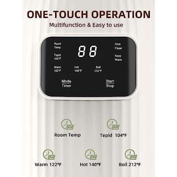 BUAIAHUG 20oz Nut Milk Maker Machine - Multi-Functional Automatic Almond with 10 Blades, Plant-Based...