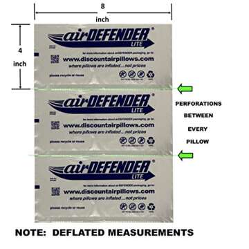 4 x 8 airDEFENDER air pillows 990 quantity 120 gallons 16 cubic feet void fill cushioning from Discount Air Pillows