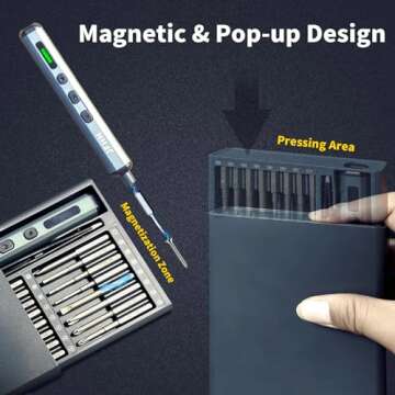 JFHH Electric Screwdriver Power Screwdriver 68 in 1 Electric Screwdriver Mini Electric Screwdriver Precision Screwdriver Cordless Repair Tool,Repair Tool Set for Phone Camera Laptop Wat