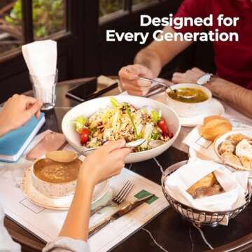 Y YHY 9.75" Large Pasta Bowls, 50 Ounces Big Salad Bowls, Ceramic Serving Bowl Set of 4, Wide and Shallow Bowls Set, Microwave and Dishwasher Safe, White