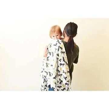 Mud Pie Labrador Retriever Print Muslin Baby Swaddle Blanket, 1 Piece