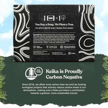 Keika Charcoal Black Soap for Eczema | Organic 5oz Bar