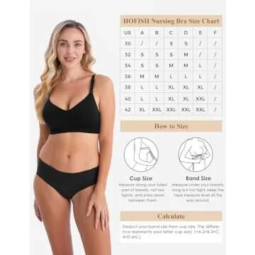 HOFISH Nursing Bras Maternity Bra for Breastfeeding Pregnancy Wireless Bralette with 3Pack Black, Grey, Elegant Pink, Small