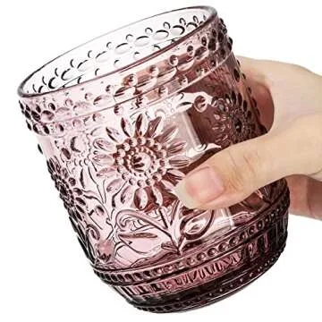 Hacaroa Vintage 12 Oz Drinking Glasses – Set of 6 for All Occasions