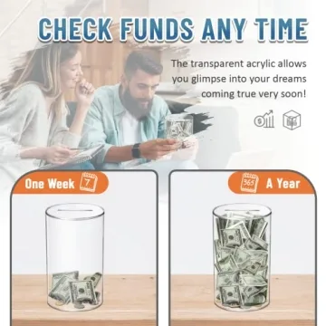 hizgo Adults Piggy Bank - Unopenable Savings Jar for All