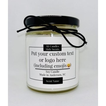 Personalized Handcrafted Soy Candles - My Candles Make Scents