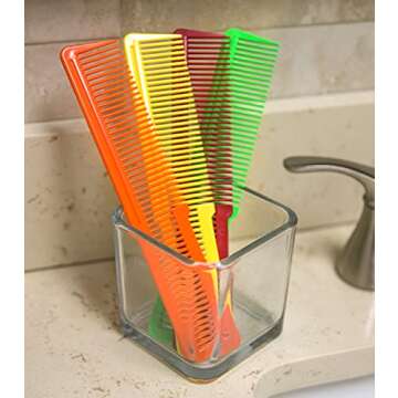 Wahl Professional Styling Clipper Combs in Assorted Colors, Model 3206-200,(Pack of 2) Small