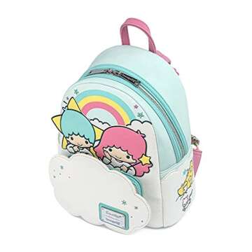 Loungefly Sanrio Little Twin Stars Two Stars on Cloud Adult Womens Double Strap Shoulder Bag Purse