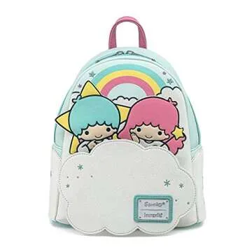 Loungefly Sanrio Little Twin Stars Two Stars on Cloud Adult Womens Double Strap Shoulder Bag Purse