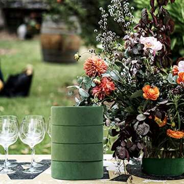 Max Shape 6 Packs Round Floral Foam Blocks，6.5'' Large Dry Floral Foam for Artificial Flowers,Flower Foam Blocks for Wedding Aisle Flowers Party Decoration