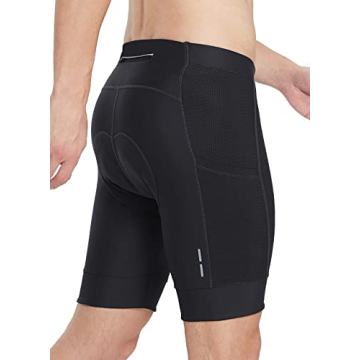 BALEAF Men's Bike Shorts, 4D Padded Cycling Biking Shorts Road Bicycle Riding Mountain Chamois Pocke...