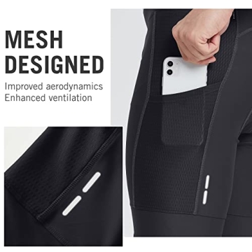 BALEAF Men's Cycling Shorts with 4D Padding and Pockets