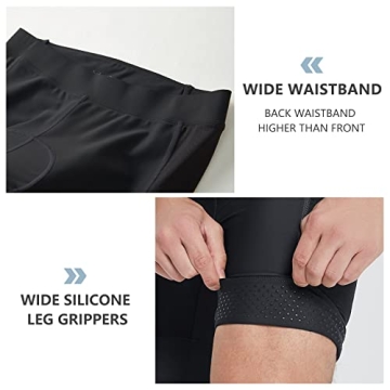 BALEAF Men's Cycling Shorts with 4D Padding and Pockets