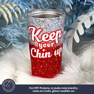 LEOBRO Glitter 160g - Holographic Silver Craft Glitter