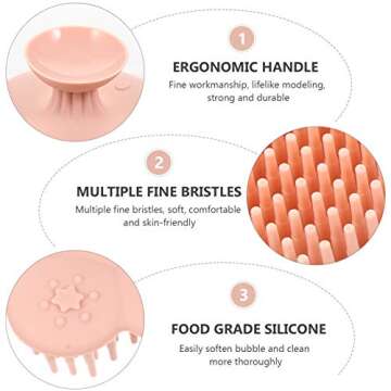 Gentle Bath Silicone Brush for Kids - Scalp Massager