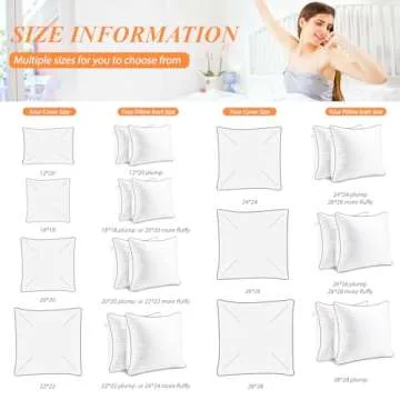 Yettbea Throw Pillows Insert, 18'' x 18'' Set of 2, Decorative for Couch, Sofa or Bed with Premium Down Alternative Filled, White