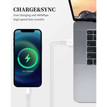Uzento for iPhone Charger Cord,2 Pack Original USB to Lightning Cable Apple MFI Certified 1Ft, Fast iPhone Charging Cord for iPhone 11/11Pro/11Max/ X/XS/XR/XS Max/8/7/6/5S/SE
