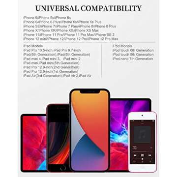 Uzento for iPhone Charger Cord,2 Pack Original USB to Lightning Cable Apple MFI Certified 1Ft, Fast iPhone Charging Cord for iPhone 11/11Pro/11Max/ X/XS/XR/XS Max/8/7/6/5S/SE