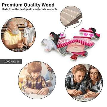 Valentine's Gnomes Jigsaw Puzzles 500 Pieces for Adults - Puzzles for Adults and Children Home Decoration