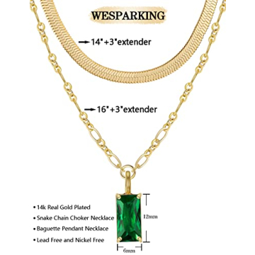 Stylish Gold Herringbone Layered Necklaces for Women