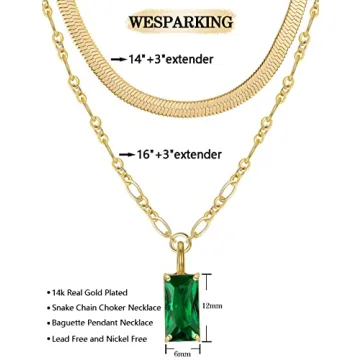 Stylish Gold Herringbone Layered Necklaces for Women