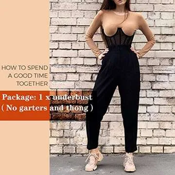 TOPMELON Mesh Corset Belt Plus Waist Corset Top for Women Open Cup Waist Cincher Lace Up Back Boned Underbust Corset Plus Black 3XL