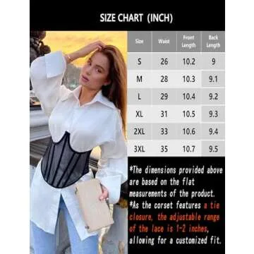 TOPMELON Mesh Corset Belt Plus Waist Corset Top for Women Open Cup Waist Cincher Lace Up Back Boned Underbust Corset Plus Black 3XL