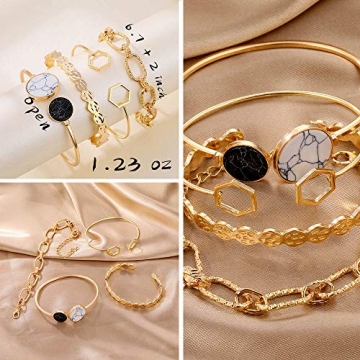 Affordable 24 PCS Boho Gold Bracelet Set for Women