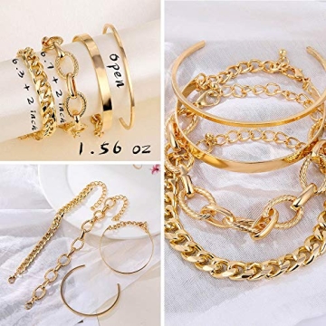 Affordable 24 PCS Boho Gold Bracelet Set for Women