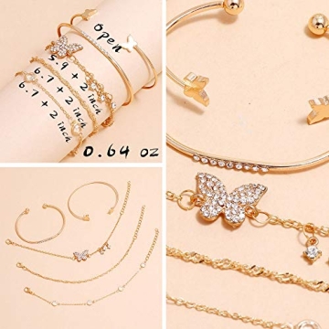 Affordable 24 PCS Boho Gold Bracelet Set for Women