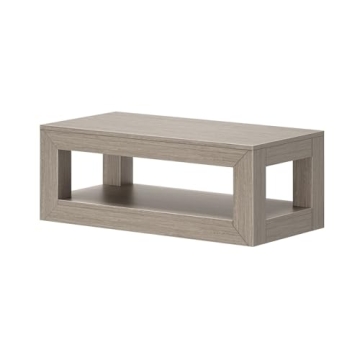 Plank+Beam 40" Modern Rectangular Coffee Table with Shelf