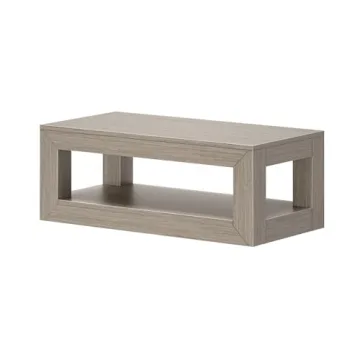 Plank+Beam 40" Modern Rectangular Coffee Table with Shelf