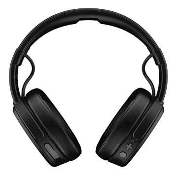 Skullcandy Crusher Over-Ear Wireless Headphones with Sensory Bass, 40 Hr Battery, Microphone, Works with iPhone Android and Bluetooth Devices - Black