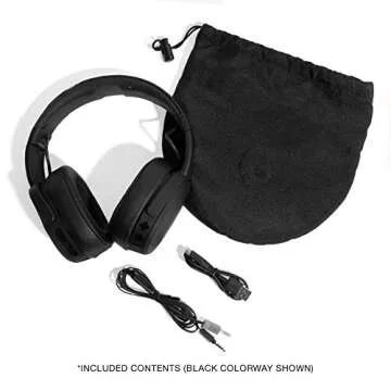 Skullcandy Crusher Over-Ear Wireless Headphones with Sensory Bass, 40 Hr Battery, Microphone, Works with iPhone Android and Bluetooth Devices - Black