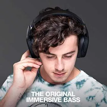 Skullcandy Crusher Over-Ear Wireless Headphones with Sensory Bass, 40 Hr Battery, Microphone, Works with iPhone Android and Bluetooth Devices - Black