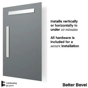 Better Bevel Frameless Rectangle Mirror | 24" x 30" Bathroom Wall Mirror w/Beveled Edge | Ultra-Flush Hanging System (Horizontal or Vertical)