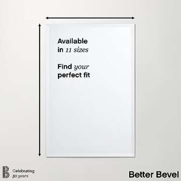 Better Bevel Frameless Rectangle Mirror | 24" x 30" Bathroom Wall Mirror w/Beveled Edge | Ultra-Flush Hanging System (Horizontal or Vertical)