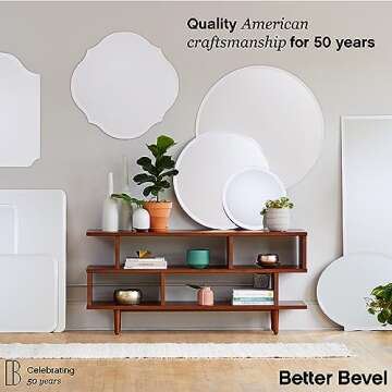 Better Bevel Frameless Rectangle Mirror | 24" x 30" Bathroom Wall Mirror w/Beveled Edge | Ultra-Flush Hanging System (Horizontal or Vertical)