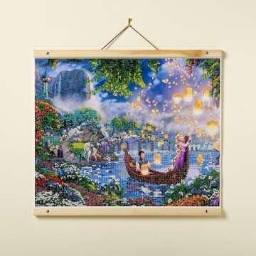 RoseArt Disney Dreams Thomas Kinkade Tangled Diamond Art Kit - Sparkling DIY Art 20" x 16"