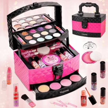 Vextronic Kids Makeup Sets for Girls, Washable Toddler Makeup Kit, Non Toxic & Safe Pretend Play Mak...