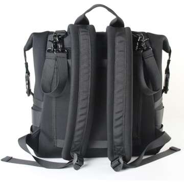 Neoprene Diaper Bag Backpack with changing pad, Large Diaper Backpack, Water-Resistant ,Wet Bag and Pouch, Stroller Straps, Baby Bag for Mom Dad