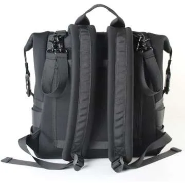 Neoprene Diaper Bag Backpack with changing pad, Large Diaper Backpack, Water-Resistant ,Wet Bag and Pouch, Stroller Straps, Baby Bag for Mom Dad