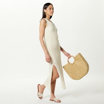 The Drop Women's Ritu Crochet Maxi Dress in Whisper White