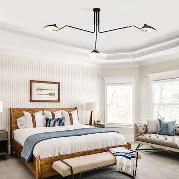 MhyTogn 85" Adjustable Mid-Century Chandelier