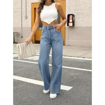 HDLTE Baggy Wide Leg Jeans for Every Woman - Stylish Comfort