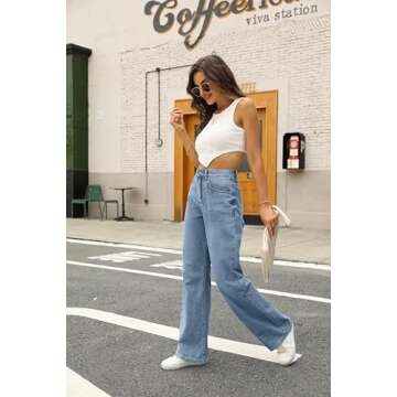 HDLTE Baggy Wide Leg Jeans for Every Woman - Stylish Comfort