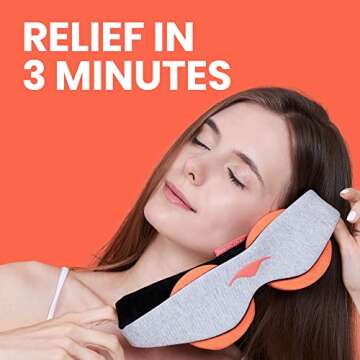 Manta Steam Sleep Mask - Microwave Warm Eye Compress for Dry Eyes, Sinus & Migraine Relief – Zero Eye Pressure Moist Heat Mask for Puffy Eyes, Irritation, and Eye Strain Therapy