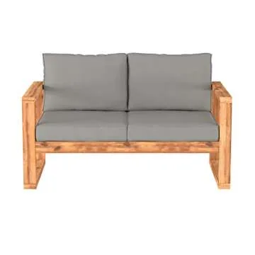 Walker Edison Sorrento Outdoor Loveseat with Cushions